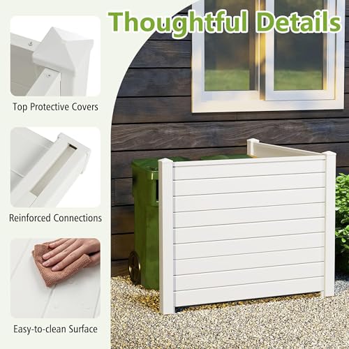 48"W X 48"H Outdoor Freestanding Vinyl Privacy Screen S91741