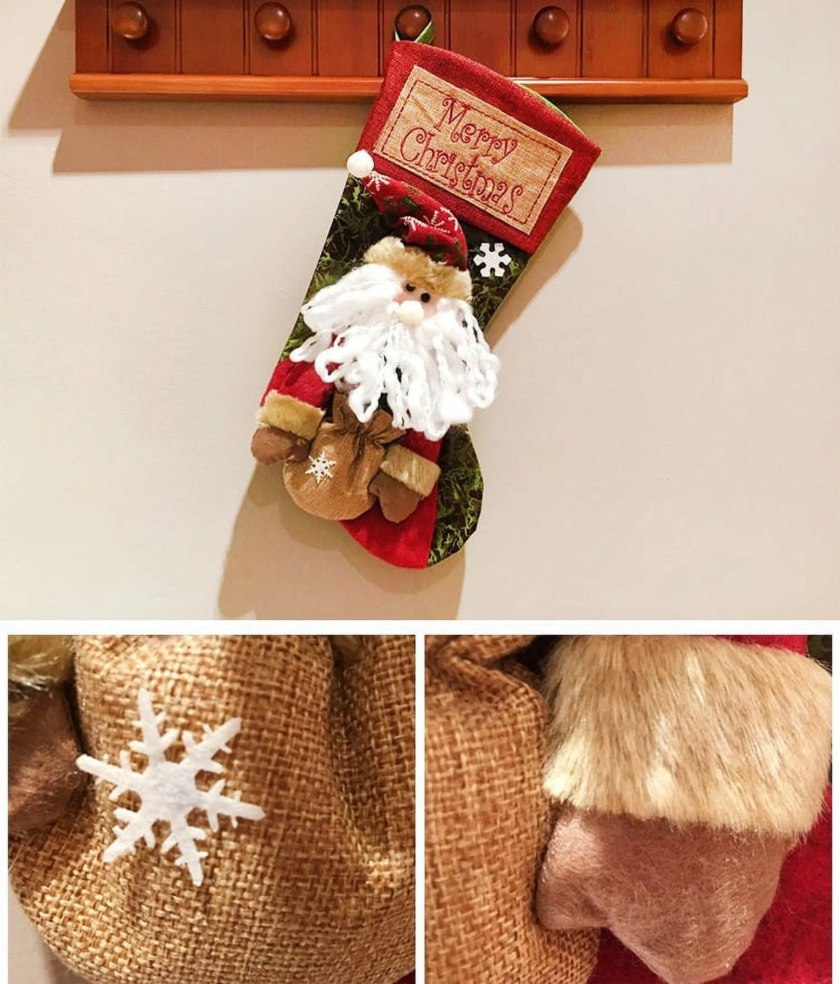 18" 3D Christmas Stockings 3 Pack Y682493