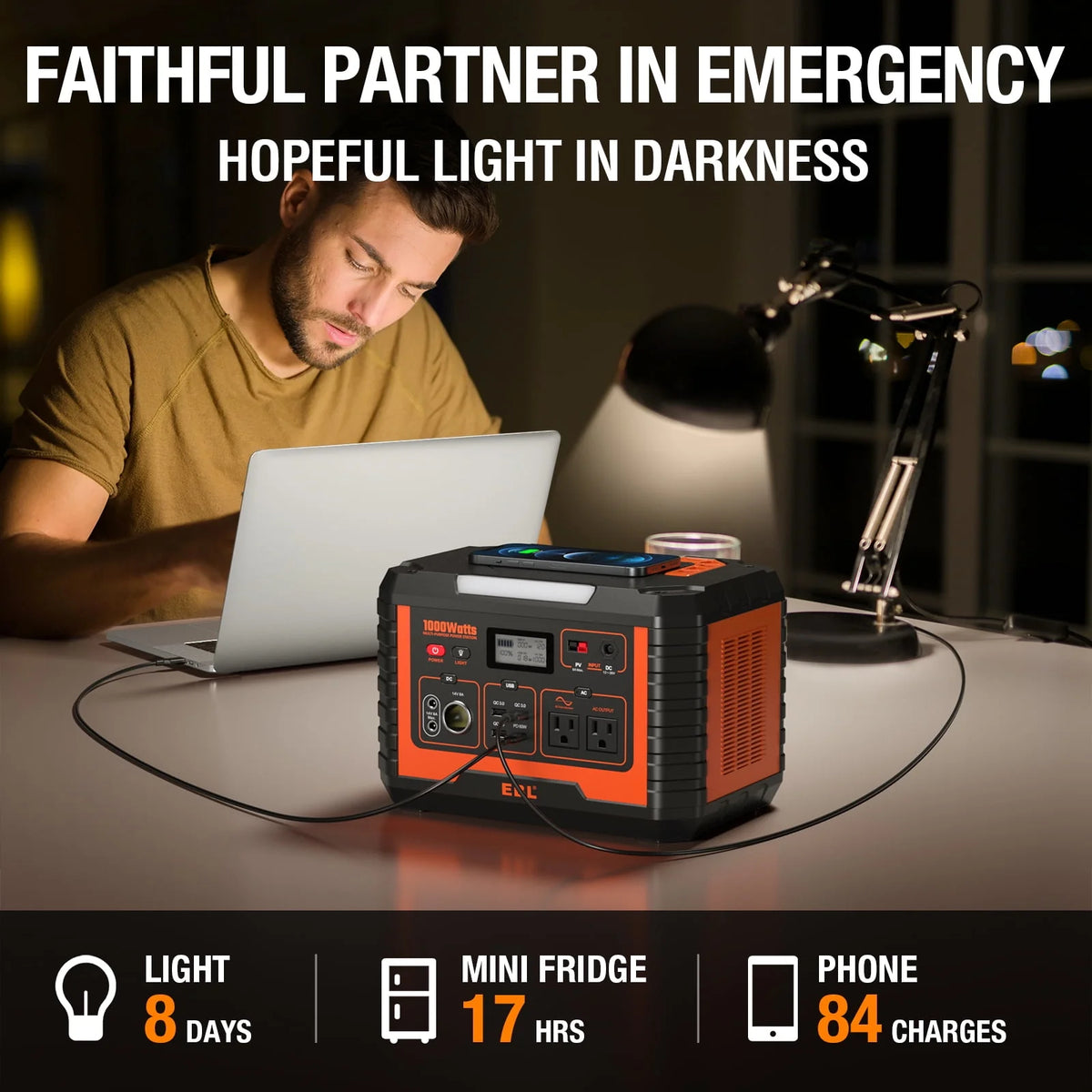 1000W 999Wh Portable Power Station B891638