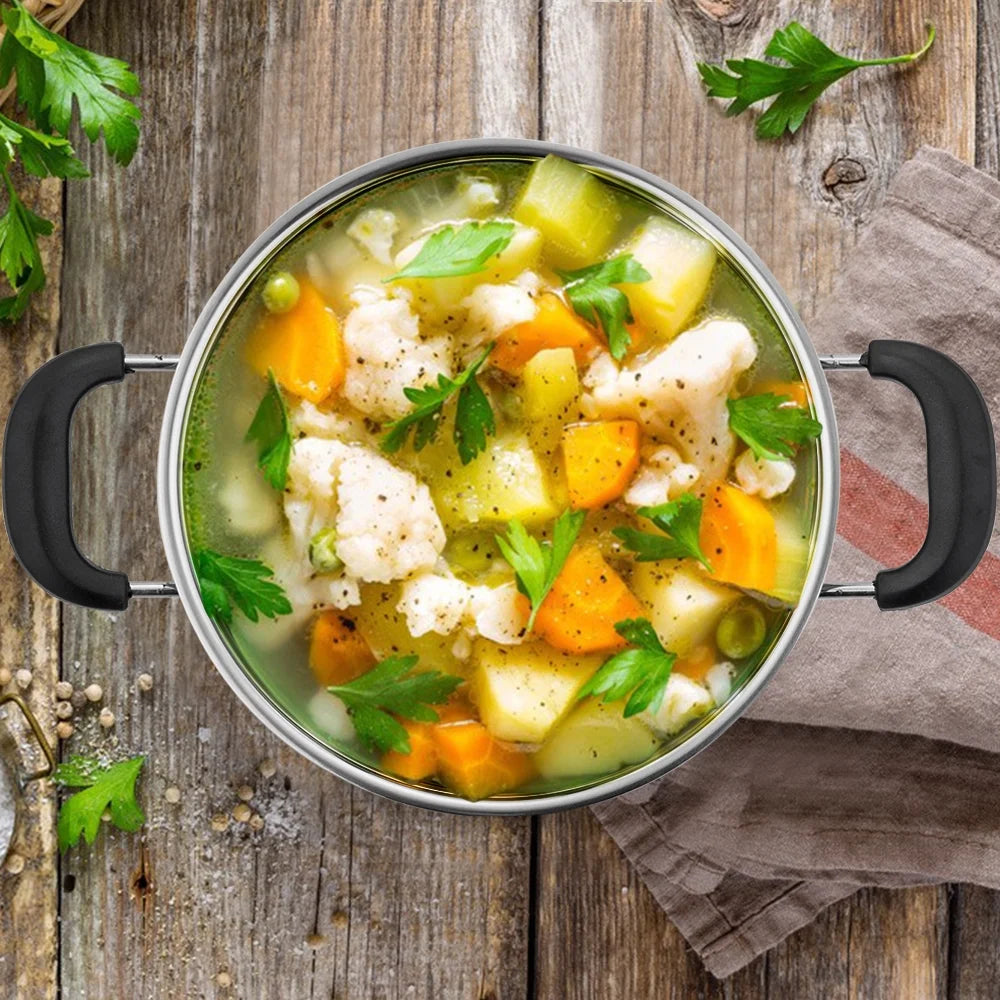 4 Quart Stainless Steel Stockpot with Lid Q659