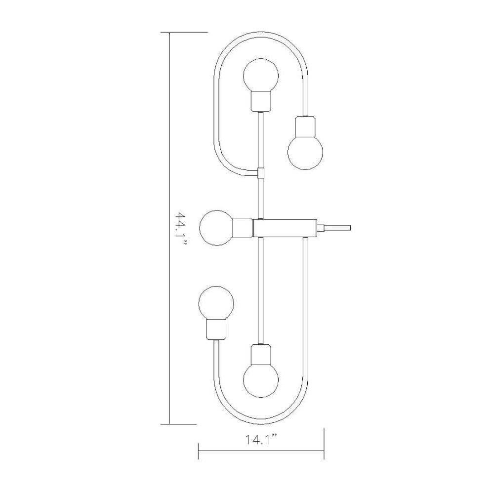 Matte Black Foundry Brass 5 Light Island/Billiard A79632