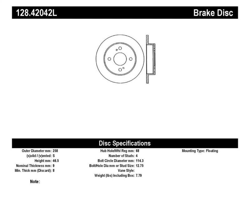 Drilled Sport Brake Rotor S9985