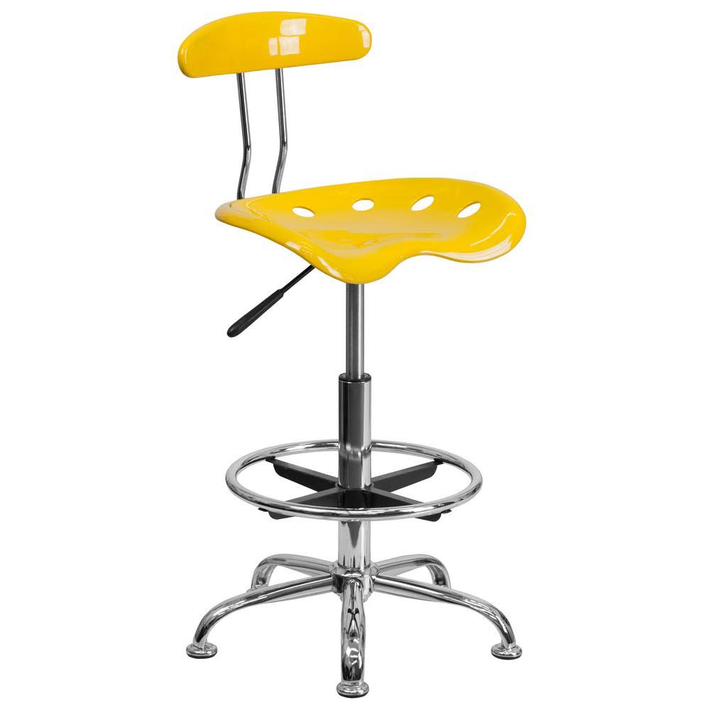 Yellow Tractor Seat Drafting Stool S6600