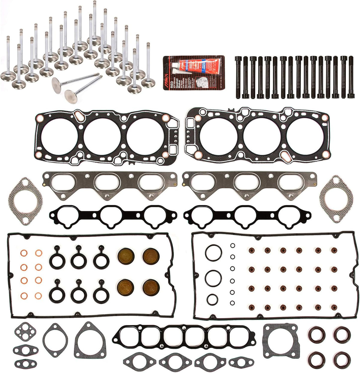 Head Gasket Set Intake Exhaust Valves for 3.0 6G72 C41222