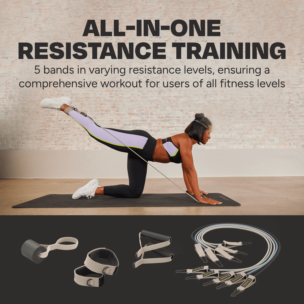 Resistance Bands with Handles, 5 Piece Band Set W81414