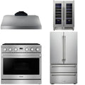 36 Gas Range, Range Hood, Refrigerator and Wine Cooler Z1310