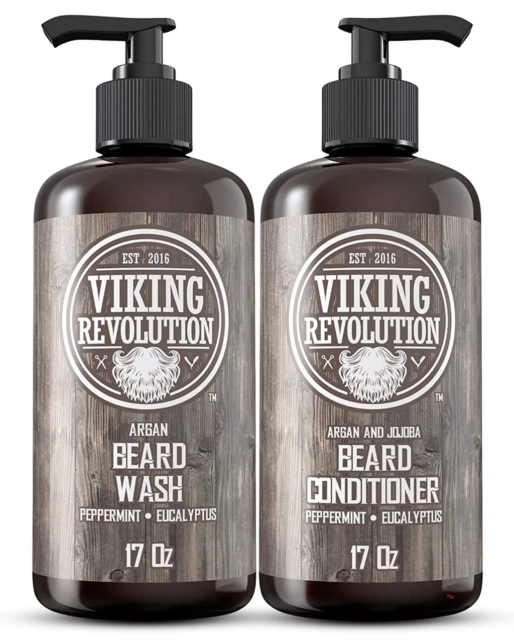 Beard Wash & Beard Conditioner Peppermint & Eucalyptus 34 Oz O91768