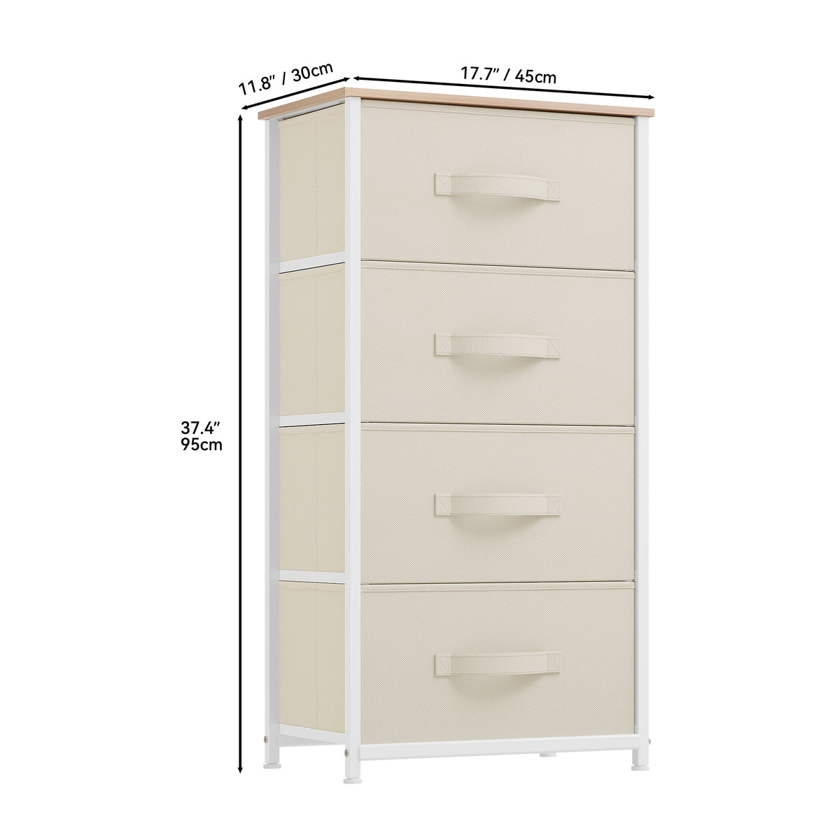 Fabric 4 Drawer Dresser U319154