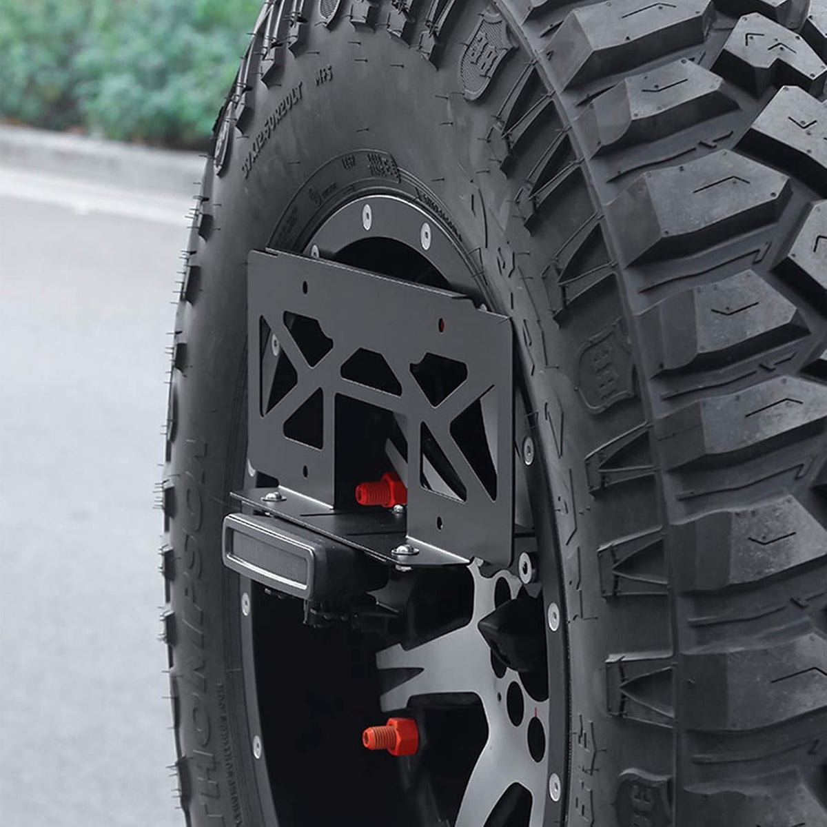 Rear Spare Tire Mount License Plate Relocation Bracket with 3rd Brake Light Mounting Bracket Kit for Jeep Wrangler JL 2018 2019 2020 2021 2022 Pack of 2 I137724