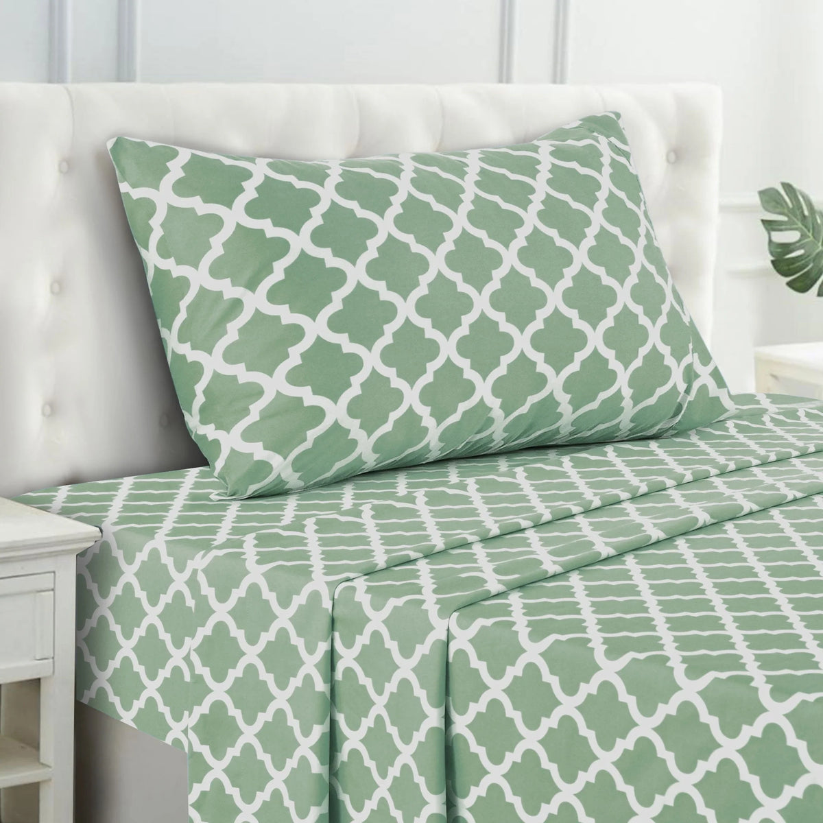 Queen Size 4 Piece Microfiber Deep Pocket Bed Sheets Set N623100