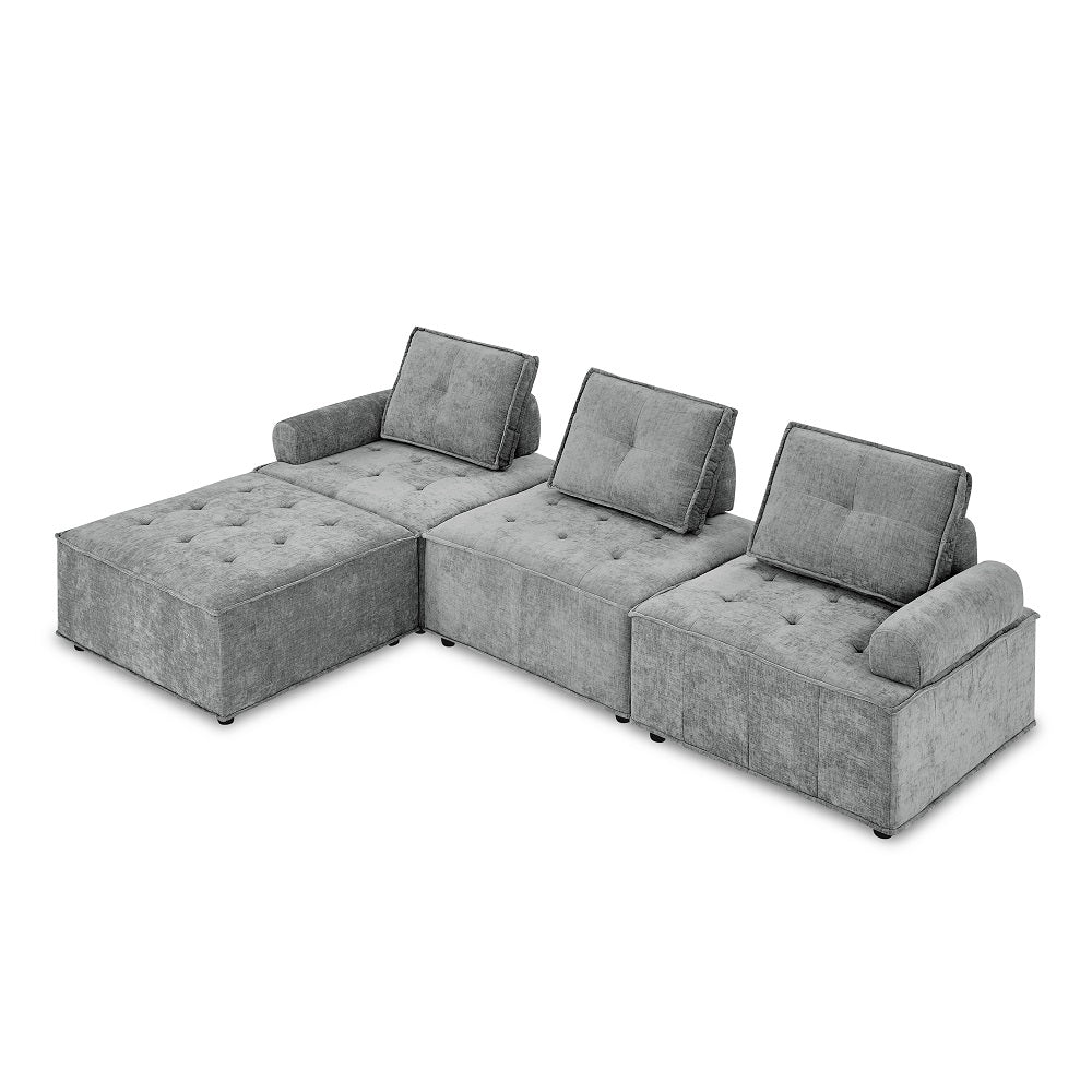 Chenille Grey Modular Sectional Sofa A13192