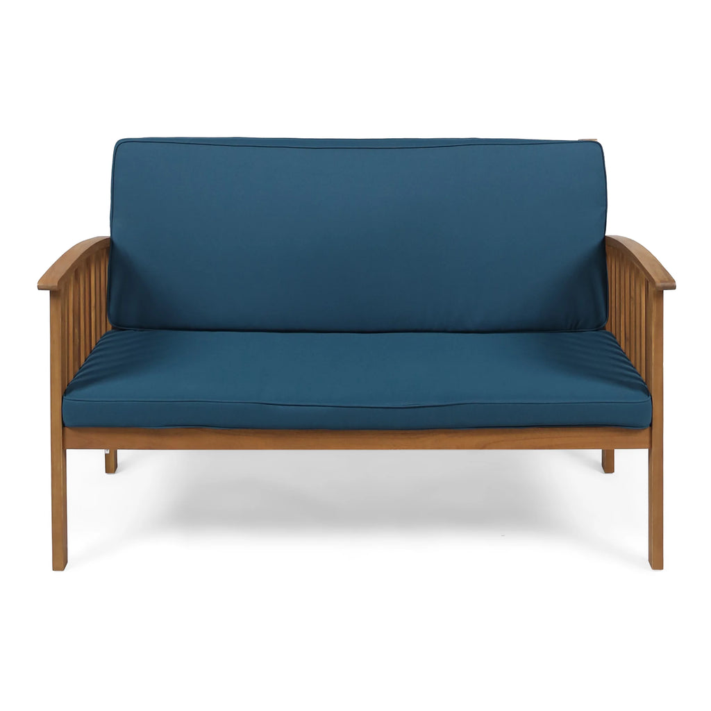 Acacia Wood Loveseat with Cushion Y1686