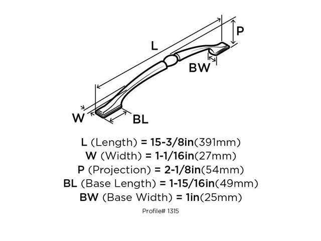 Satin Nickel Appliance Pull F470