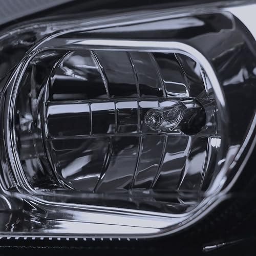 Chrome Projector LED Sequential Signal Headlights Left + Right Pair D664