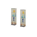 Set of 2 Glass Curio Cabinet in Cappuccino K5585