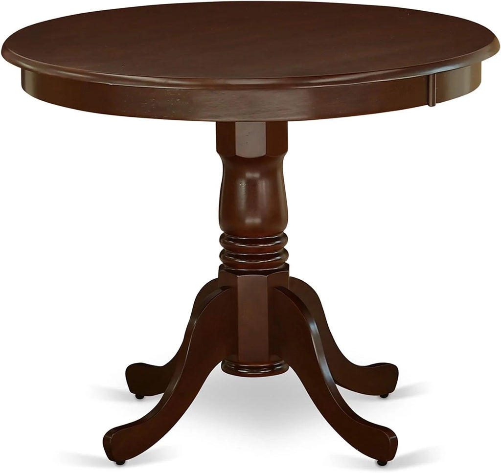 3 Piece Dinette Set with Round Table and 2 Faux Leather Chairs T119815