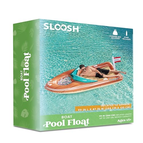 Inflatable Boat Pool Float with Cooler X428