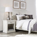 White Wood Nightstand R834