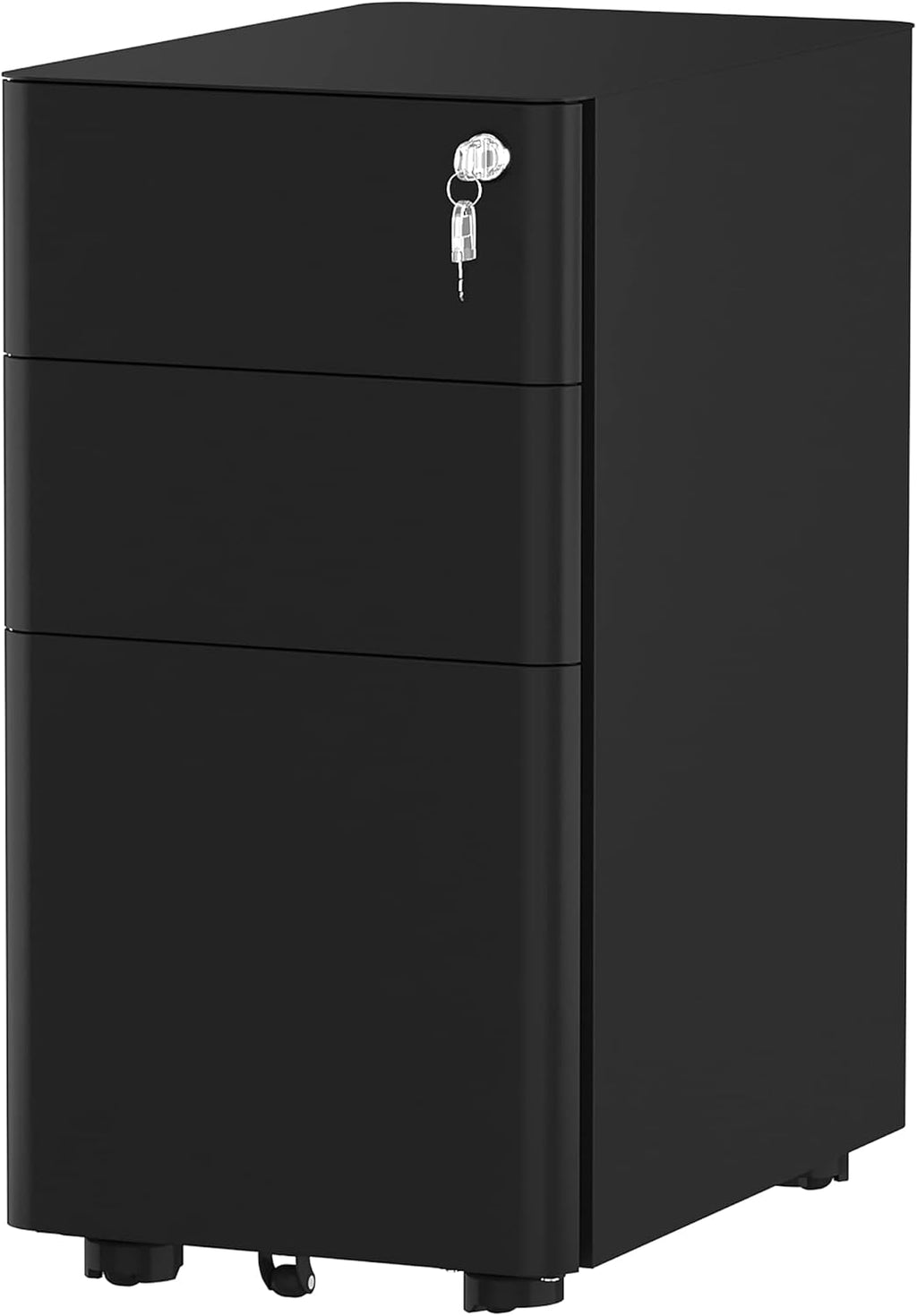 3-Drawer White Metal Filing Cabinet C8536