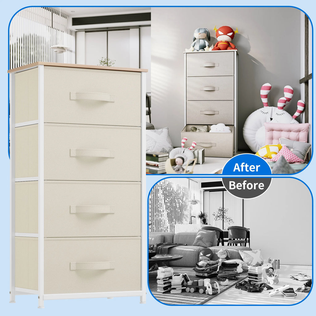Fabric 4 Drawer Dresser U319154