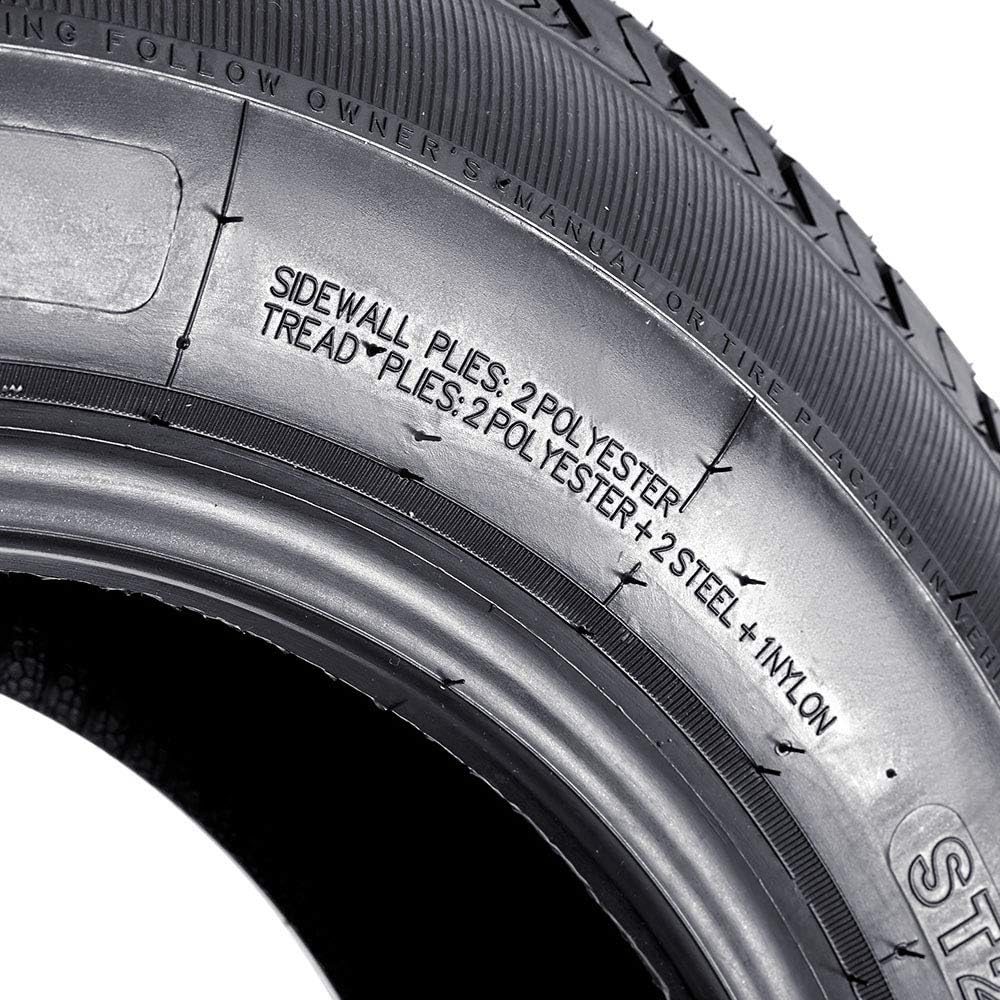 Set of 4 Radial Trailer Tires ST205/75R14 Load Range D 8PR Speed Rating M T175