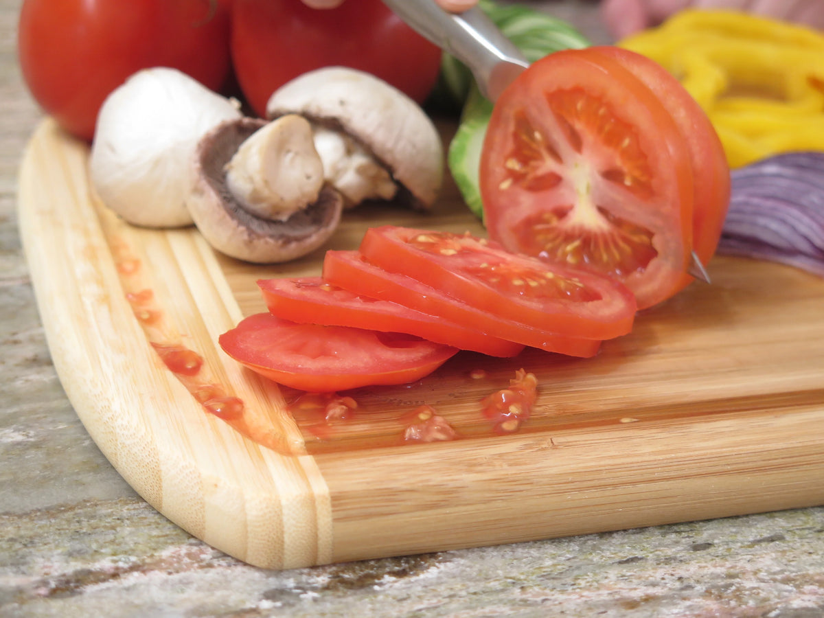Extra Large Bamboo Cutting Board with Juice Grooves E9376