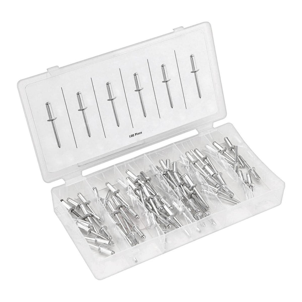 1/4 in. Aluminum Blind Rivet Set, 100 Piece U45792