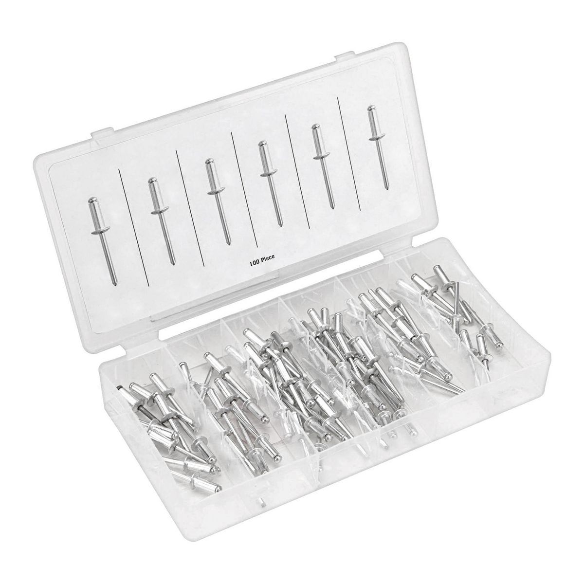 1/4 in. Aluminum Blind Rivet Set, 100 Piece U45792