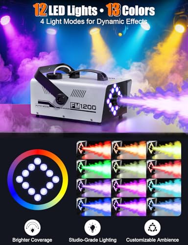 1200W 6000CFM Fog Machine with LED Lights U882463