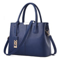 Blue Leather Tote Bag with Shoulder S228323