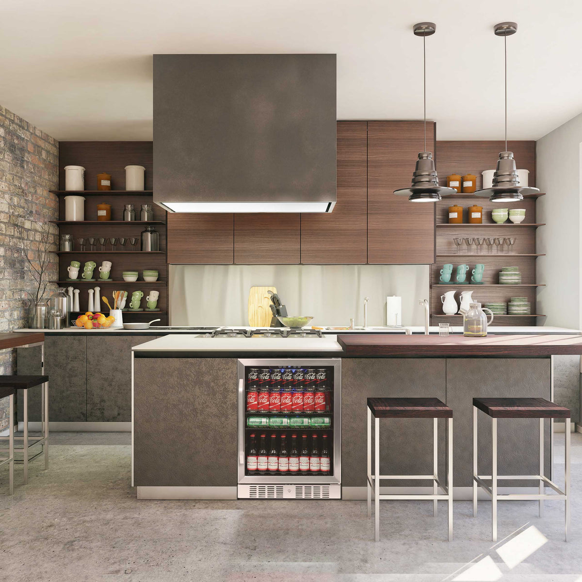 177 Can Stainless Steel Beverage Refrigerator M520988
