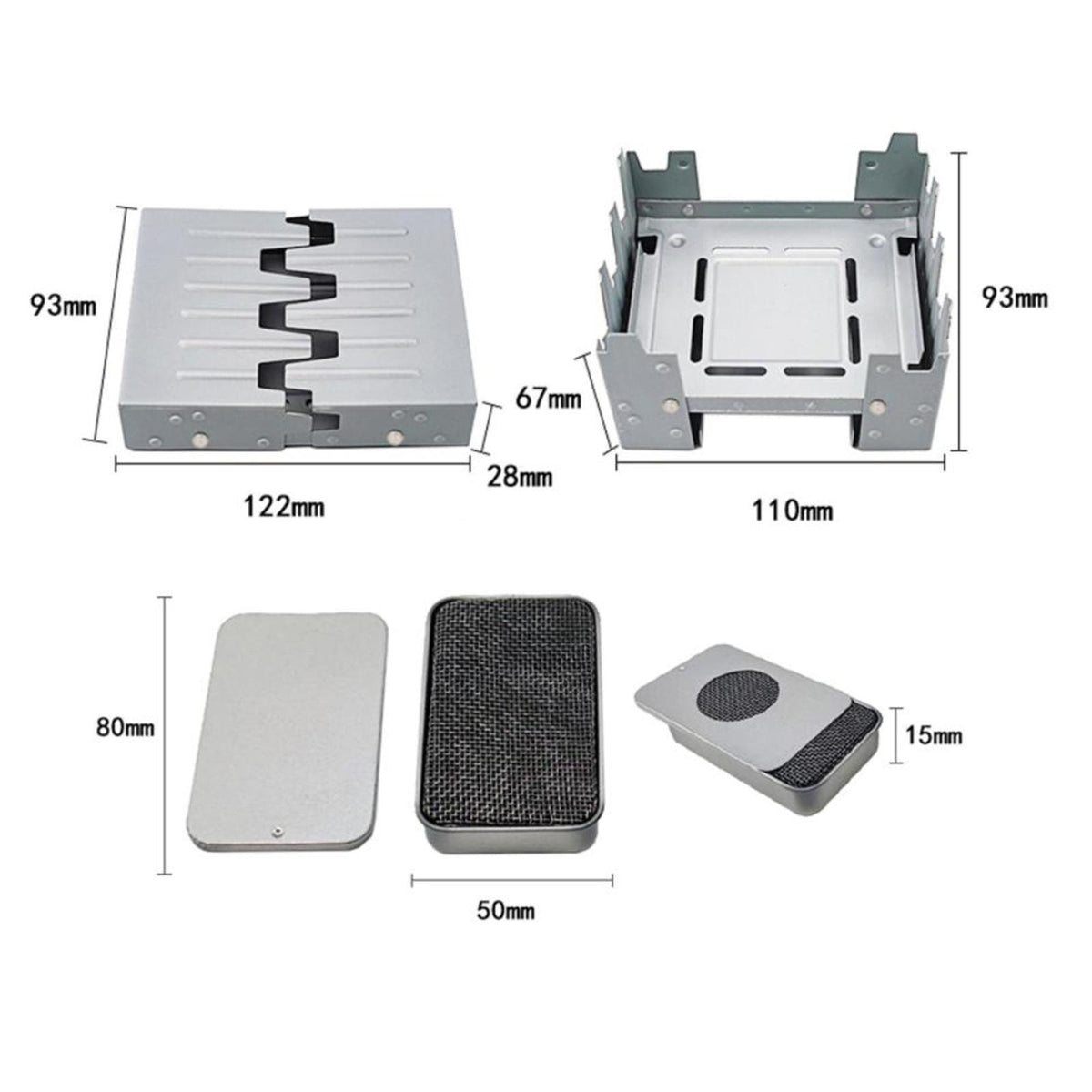 Liquid Fuel Camping Stove Set with Folded Stand Grill B92439