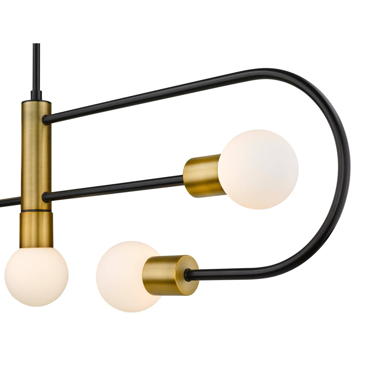 Matte Black Foundry Brass 5 Light Island/Billiard A79632