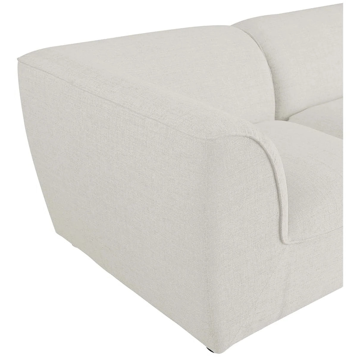 Cream Linen Textured Modular Sectional D8092