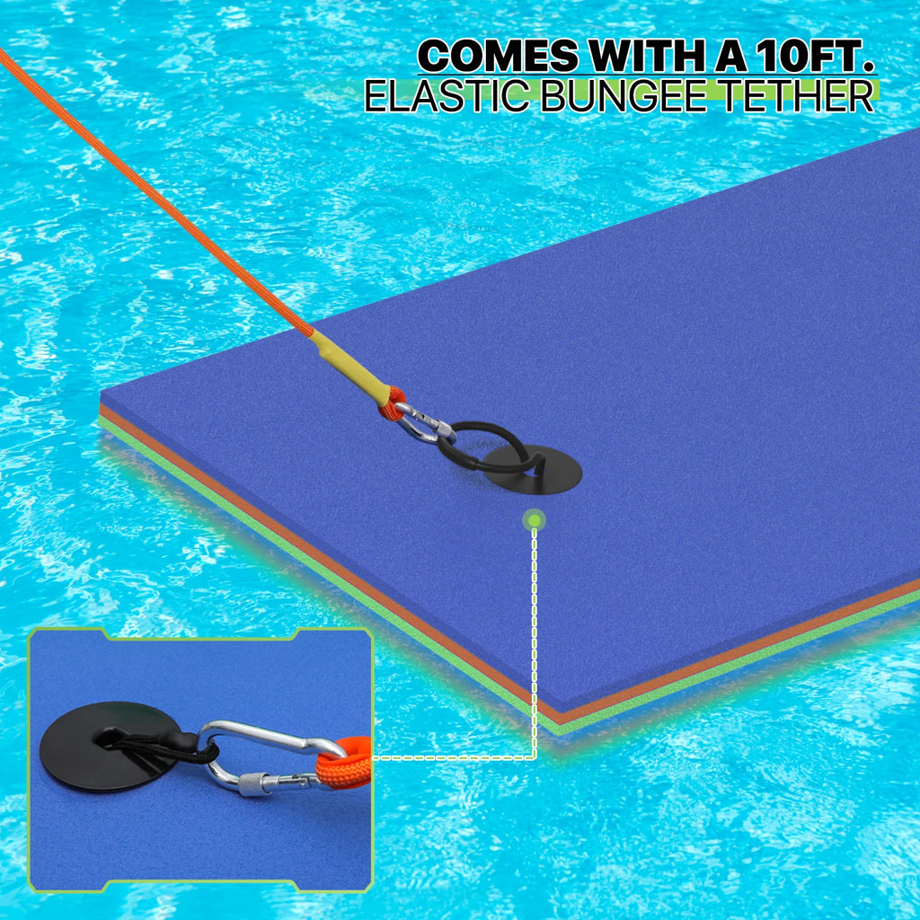 Blue 3-Layer XPE Foam Floating Water Mat U278117