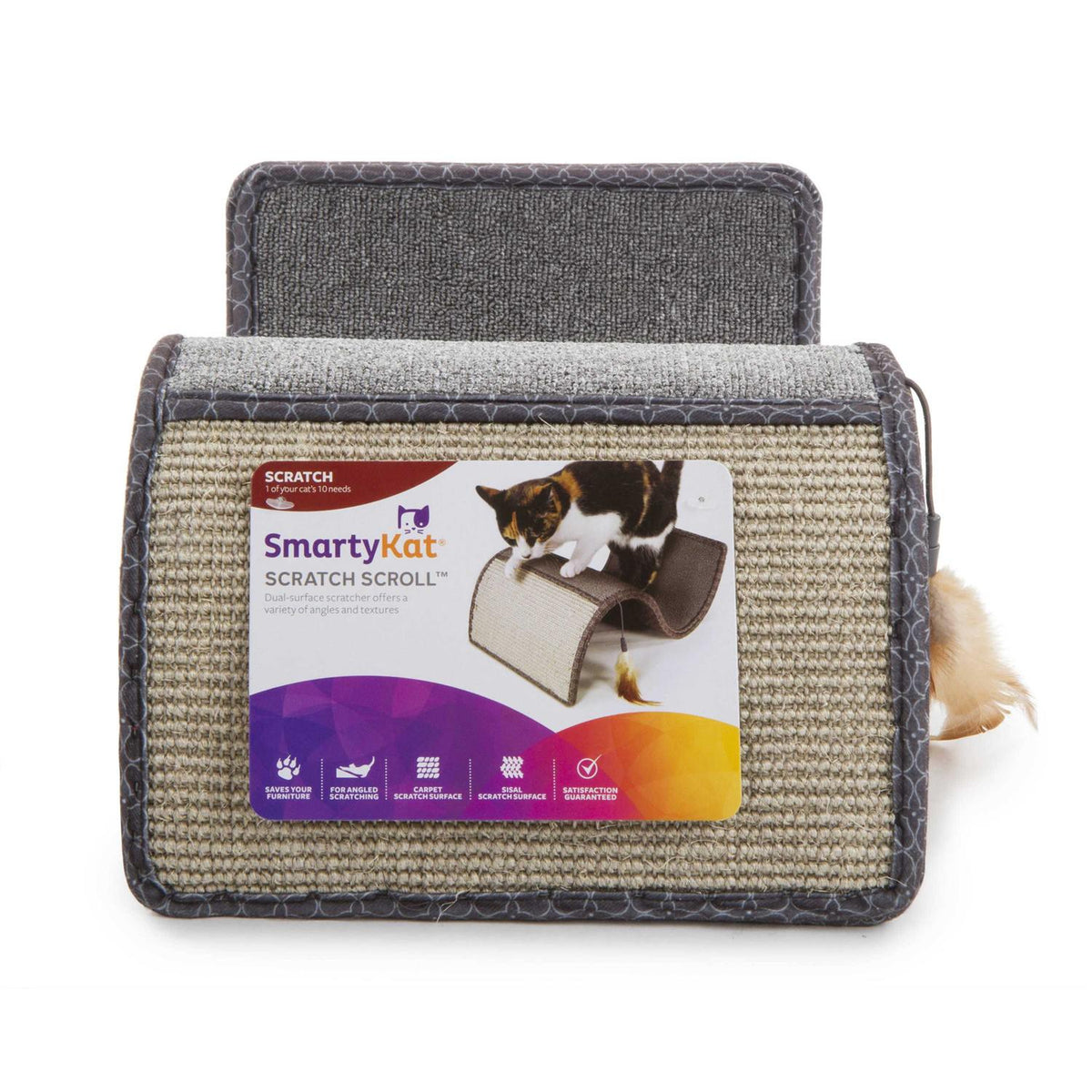 Cat Scratcher with Feather Toy F726088