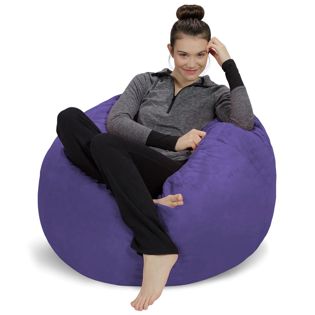Charcoal 3 ft Memory Foam Bean Bag Chair K359