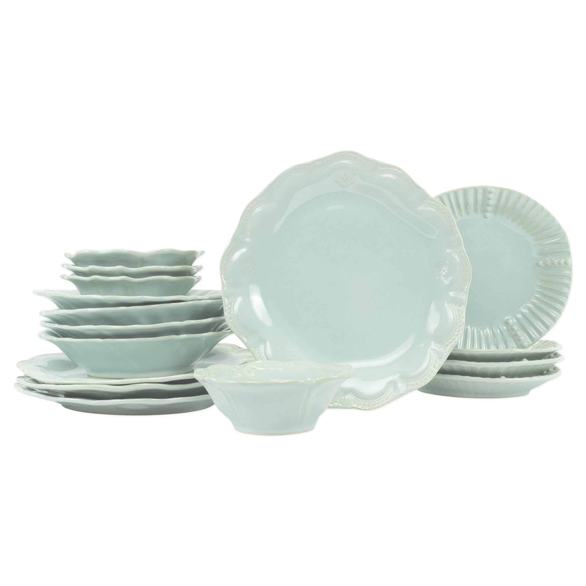 16-Piece Aqua Stone Place Setting K11680
