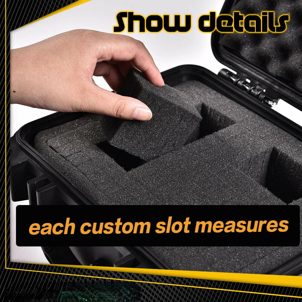 Graded Card Storage Box with Foam Slots, Large, Black U16835