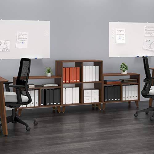 Light Walnut Modern Cube Bookcase K3423