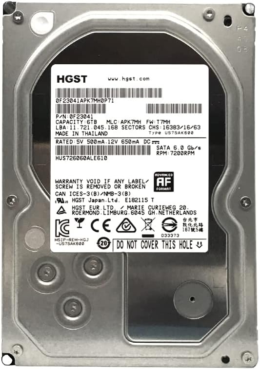 6TB 7200 RPM SATA 6Gb/s 128MB Cache 3.5-Inch Enterprise Hard Drive (Renewed) Pack of 2 W52207