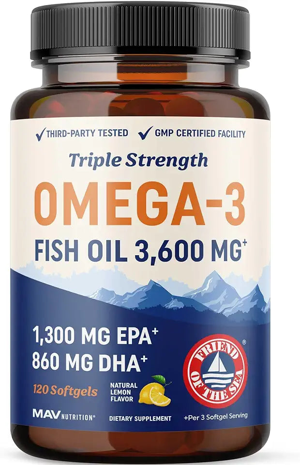 Omega 3 Fish Oil 3600 mg EPA DHA 120 Ct P5496
