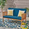Acacia Wood Loveseat with Cushion Y1686