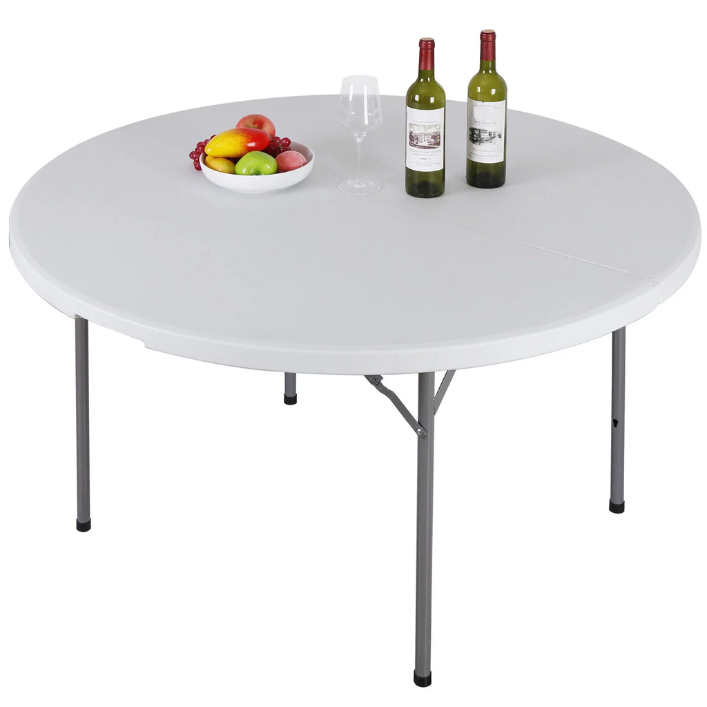Black Round Foldable Plastic Table U277110
