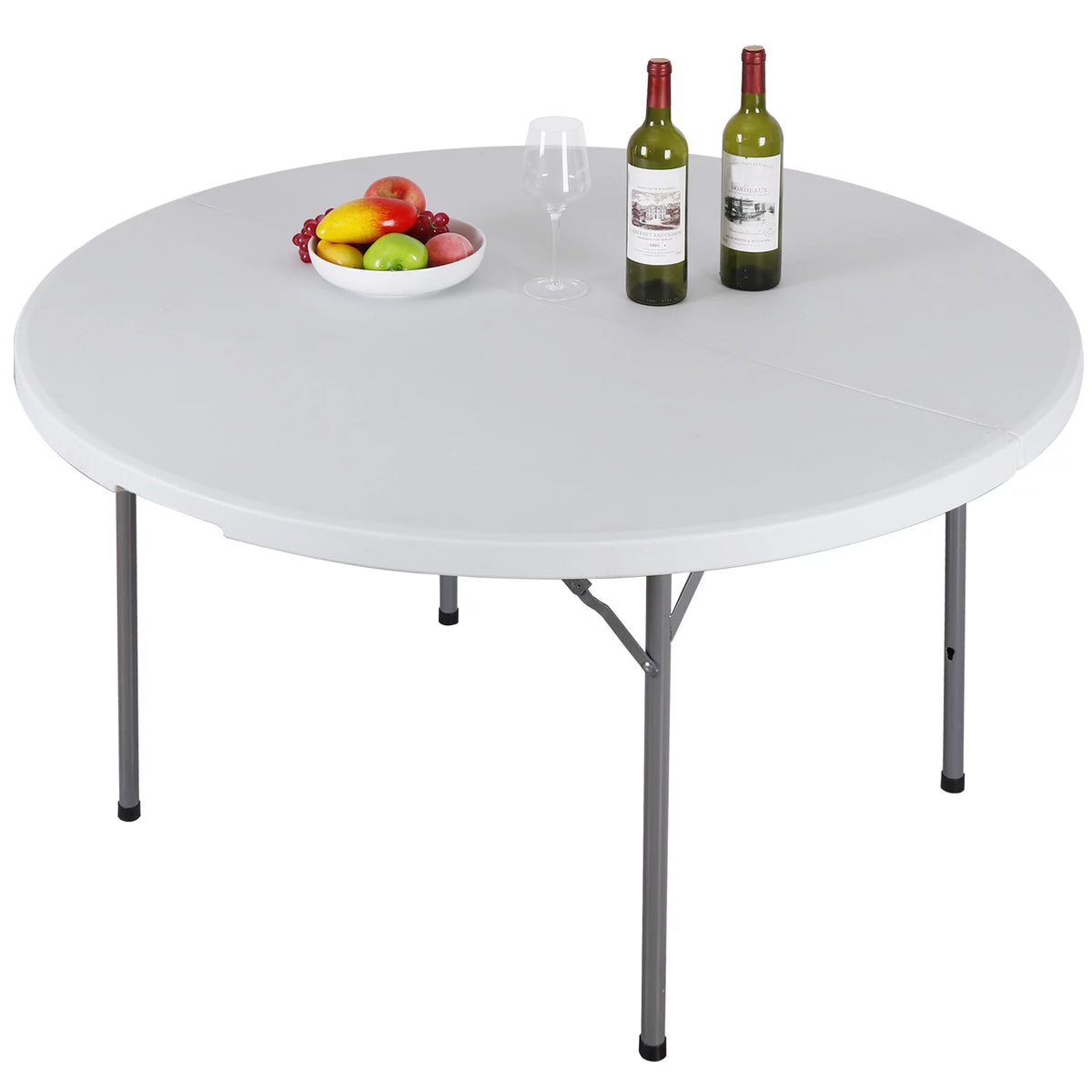 Black Round Foldable Plastic Table U277110