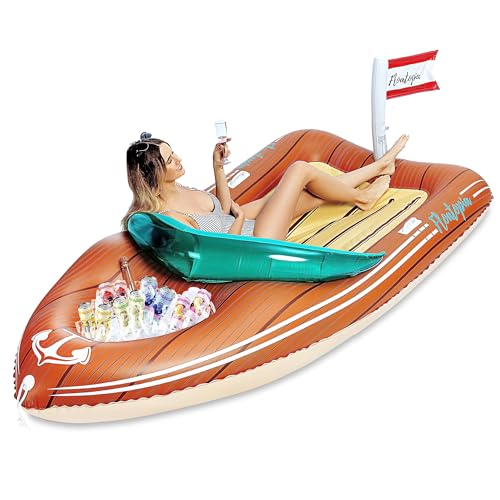 Inflatable Boat Pool Float with Cooler X428