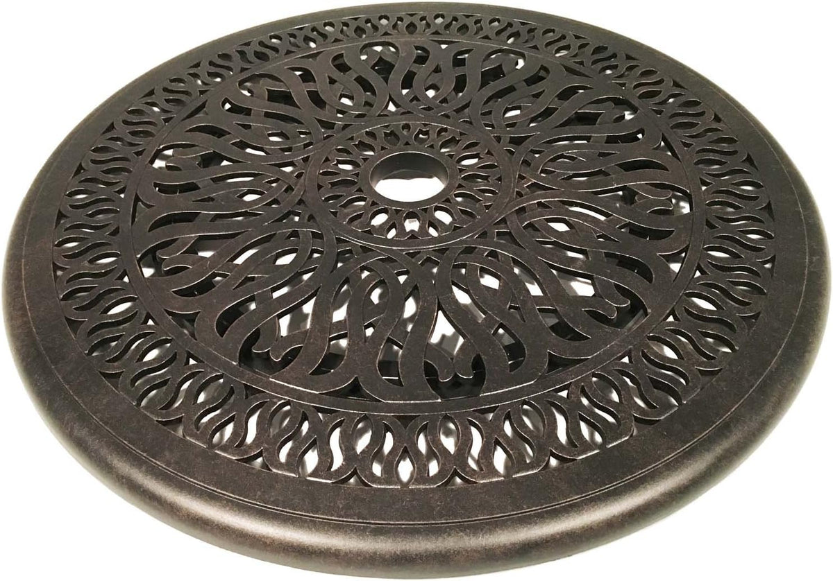 Bronze Cast Aluminum Lazy Susan Turntable Rotating Tray E6373