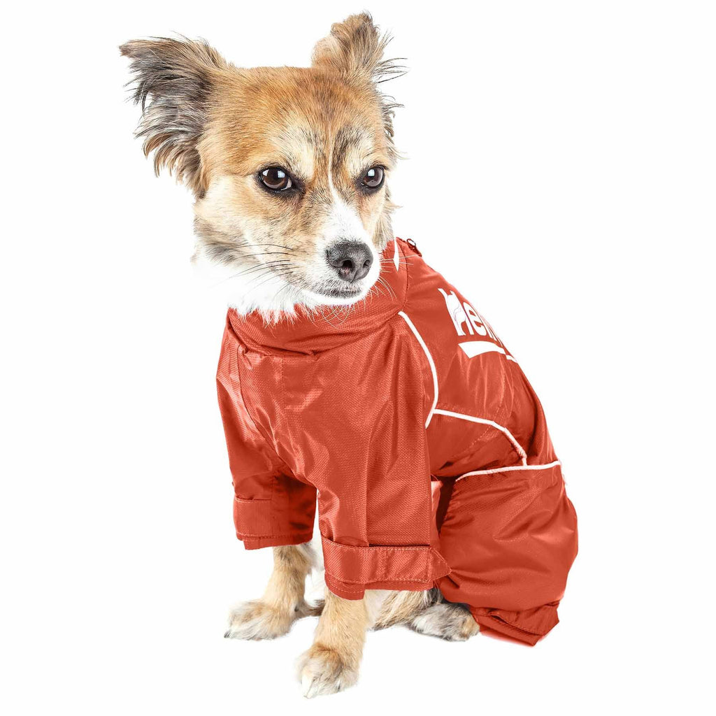 Waterproof Reflective Full Body Dog Coat Jacket Orange Medium U9272