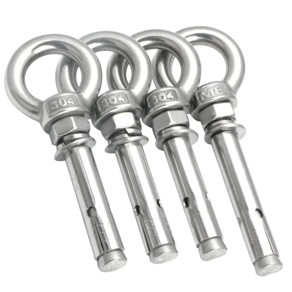 304 Stainless Steel Lifting Eye Bolt M10x80mm 2pcs U60645