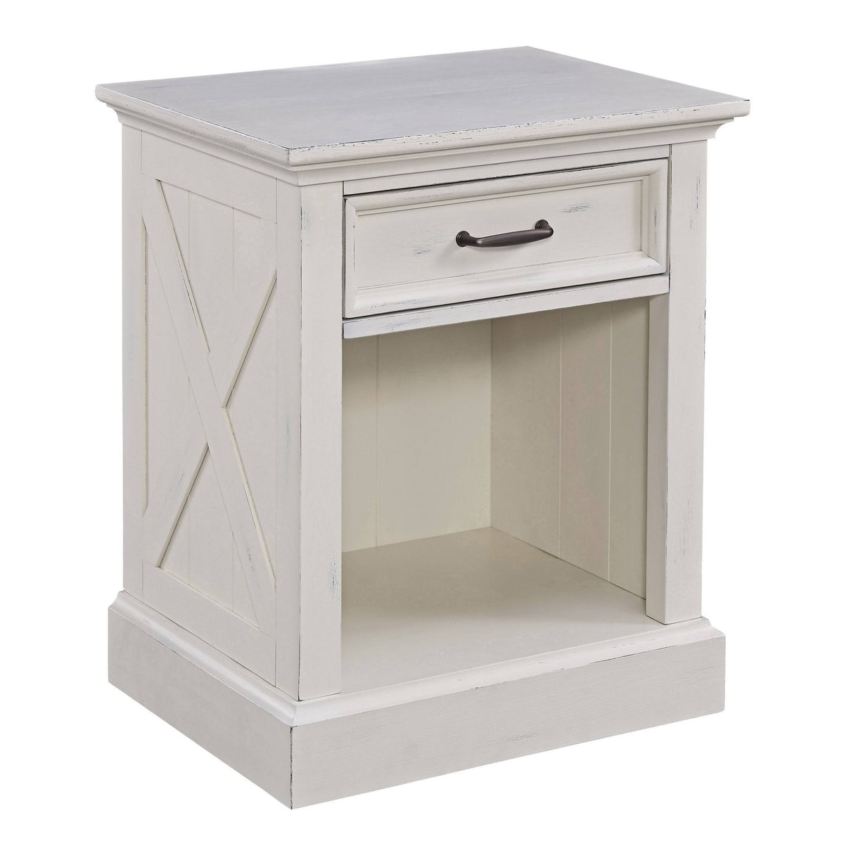 White Wood Nightstand R834